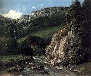 Gustave Courbet Stream in the Jura Mountains oil painting artist